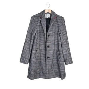 Maralyn & Me Womens XL Gray Plaid Lined Coat